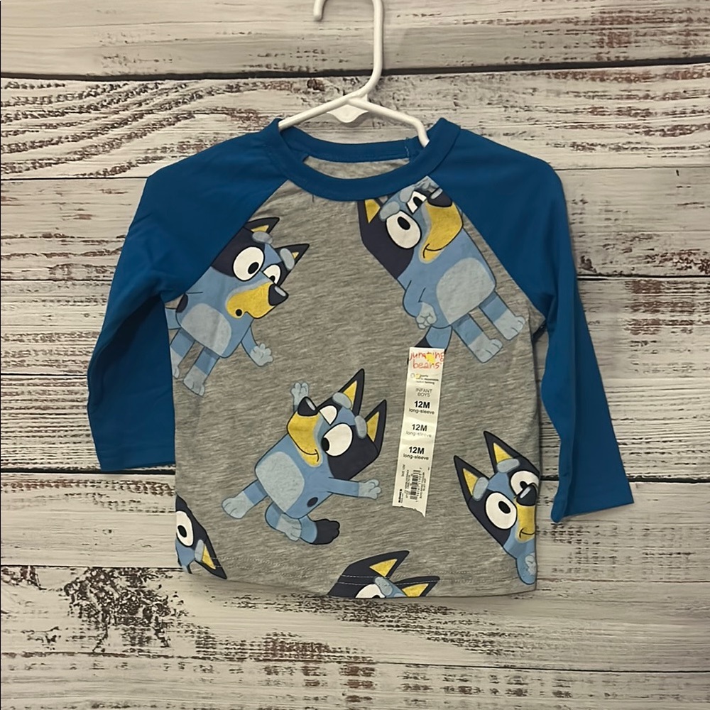 NWT Jumping Beans Bluey long sleeve size 12 months